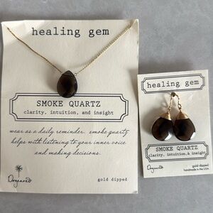Dogeared Healing Gem necklace & earring